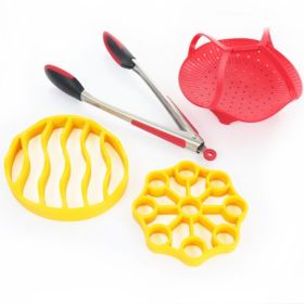 Crock-Pot Pressure Cooker Accessories Starter Kit – 7-Piece & 4-Piece Sets (Size & Style: 4 Piece Pressure Cooker Starter Kit)