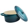 Crock-Pot Artisan 7-Quart Oval Enameled Cast Iron Dutch Oven with Self-Basting Lid – Multiple Colors