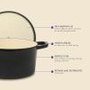 Crock-Pot Artisan 2 Piece 7-Qt. Enameled Cast Iron Dutch Oven with Self-Basting Lid – Classic Design in Multiple Colors