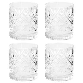 Gibson Home 13 oz Embossed Patterned Double Old-Fashioned Glass Set Set of 4 (Size & Style: 13 oz. Diamond)