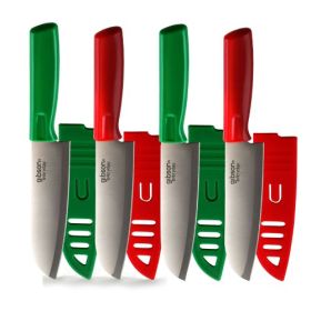 Gibson Grantville 6-Inch Santoku Knife with Sheaths - Collection (Style/Color: 6-Inch Santoku Knife - Red and Green)
