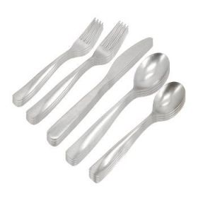 Gibson Home Hulton 20-Piece Stainless Steel Flatware Set (Item: Hulton 20-Piece - Silver)