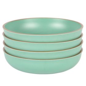Gibson Home Rockabye 4 Piece 8.5 Inch Melamine Dinner Bowl Set Collection (Style & Color: Rockabye-Green)