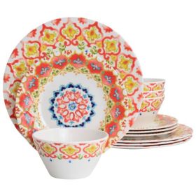 Laurie Gates Tamayo, Summer Bloom, And Tierra Star 12 Piece Dinnerware Set Collection (Style: Tamayo)