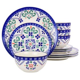 Laurie Gates Tamayo, Summer Bloom, And Tierra Star 12 Piece Dinnerware Set Collection (Style: Tierra Star)