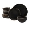 Gibson Home Rockaway 12 Piece Stoneware Dinnerware Set