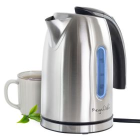 MegaChef Stainless Steel Electric Kettle Collection – Cordless Precision in 1.2L & 1.7L Designs (Sizes: 1.2 Liter)