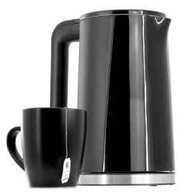 MegaChef 1.8-Quart Stainless Steel Electric Tea Kettle – Black or White (Small Appliances: 1.8 Quart Glass - Black)