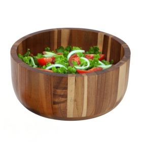 MegaChef Acacia Wood Salad Bowl Collection – 10.5", 11.75" Deep & 13.8" Large (Bowls: 10.5 Inch Large Salad Bowl)