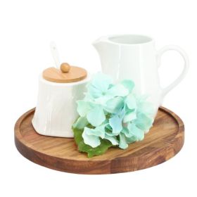 MegaChef Acacia Wood Lazy Susan Tray Collection (Size & Style: 10 in. Lazy Suzan)