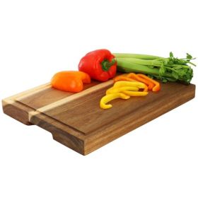 MegaChef Acacia Wood Rectangle Cutting, Carving, Prep & Serving Board Collection (Serving Board: 15.5 x 12 Inches)