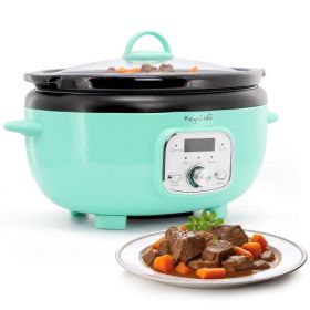 MegaChef Digital Slow Cooker Collection (Size & Color: 3.7 Qt. Turquoise)