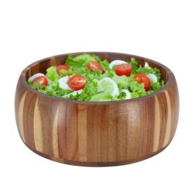MegaChef 9.75-Inch Acacia Wood Salad Bowl Collection (Salad Bowls: 9.75 Inch)
