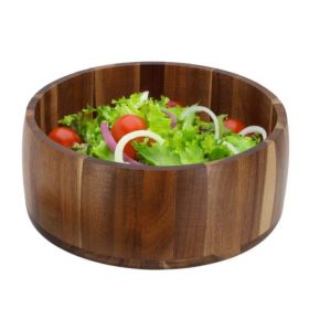 MegaChef 9.75-Inch Acacia Wood Salad Bowl Collection (Salad Bowls: 9.75 Inch Large)