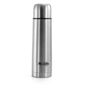 Mr. Coffee Javelin 16 Ounce Stainless Steel Travel Thermal Bottle in Silver (Style: 16 oz Silver)