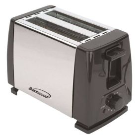 Brentwood Toaster Collection – Cool Touch 2-Slice & 4-Slice Toasters For Everyday Convenience (Style & Color: 2 Slice Toaster/Black and Silver)