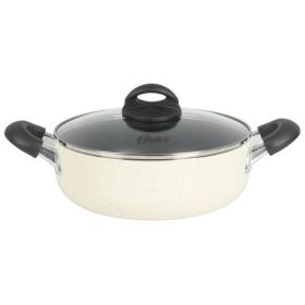 Oster Cartagena & Clairborne Nonstick Aluminum Caldero Collection with Lid (Size & Color: Clairborne 6.9 Quart-Linen)