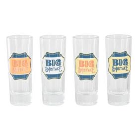Wanda June Home by Miranda Lambert 4 Piece 2.2 Ounce Shot Glass Set in Blue (Size & Color: 2.2 Ounce-Blue)
