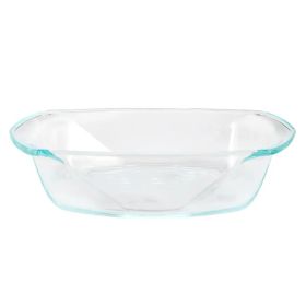 Soho Lounge Carnegie Hill Tempered Glass Bakeware Collection with Built-in Handles (Style & Size: Glass Lasagna Pan 12.6" x 8.3" x 2.8")