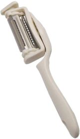 Multifunctional Stainless Steel Rotary Peeler 3in1 with Plastic Handle Vegetables Fruit Peelers Straight (Colours: White)