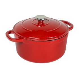 Cast Iron;  6.5 Quart Enameled Cast Iron Dutch Oven (Colours: Red)