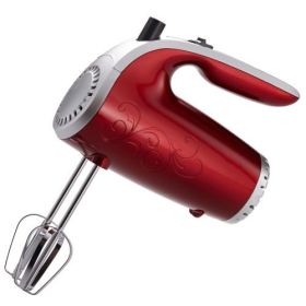 Brentwood Lightweight 150 Watt 5-Speed Electric Hand Mixer (Color: Red)