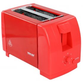 Better Chef Two-Slice Toaster – Compact White Countertop Toaster for a Modern Kitchen Look (Color: Red)