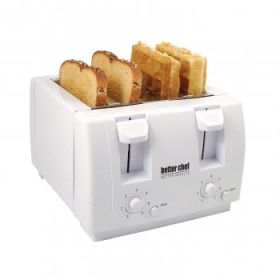 Better Chef 4 Slice Dual-Control Toaster (Color: White)