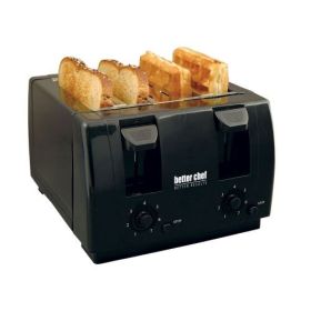 Better Chef 4 Slice Dual-Control Toaster (Color: Black)