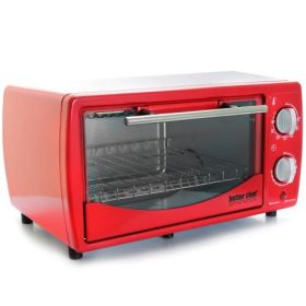 Better Chef 9 Liter Toaster Oven Broiler (Color: Red)