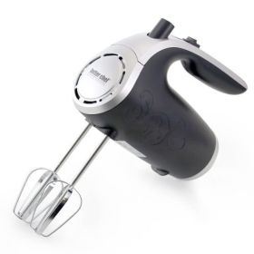 Better Chef 150W 5 Speed Electric Hand Mixer (With Accents: Black with Silver Accents)
