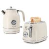 MegaChef Retro 2-Piece Breakfast Set – 1.8 Quart Electric Water Kettle & 2-Slice Toaster Combo With Vintage Design