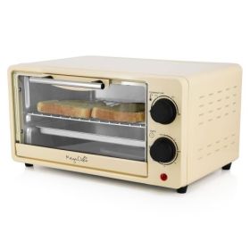 MegaChef 9.5 Quart Electric Countertop Toaster Oven Collection  with Bake Tray and Wire Rack – Cream, Red, or Black (Toasters: Electric Counter Top Toaster Cream)