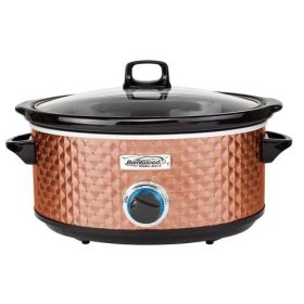 Brentwood Select 7-Quart Slow Cooker – Effortless Meals, Everyday Style - Red, Black, Silver, Copper, White (Colours: Copper)