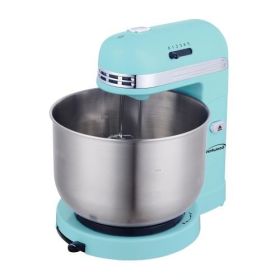 Brentwood 5 Speed Stand Mixer with 3.5 Quart Stainless Steel Mixing Bowl (Colours: Aqua Blue)
