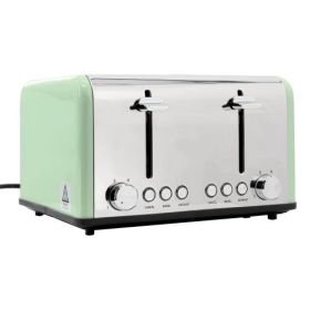 Redmond 4-Slice Extra Wide Slot 1650W Stainless Steel Toaster (Colours: Moss Green)